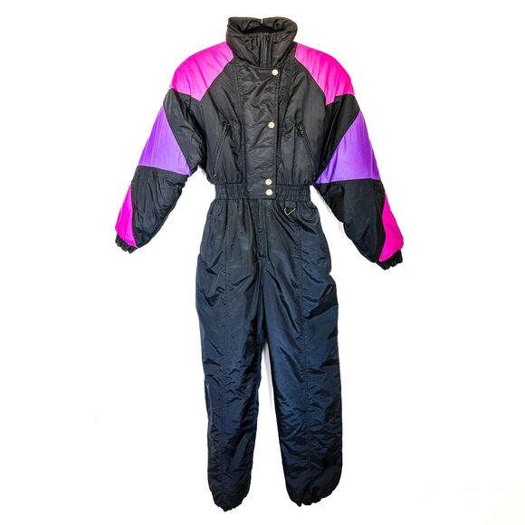Vintage 90s Swiss Alps Ski Suit | Women’s M | Retro One Piece Snowsuit - Picture 7 of 8